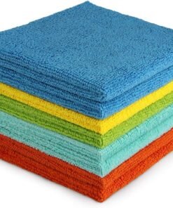 Microfibre Cleaning Cloth Lint Free Washable Pack of 8 30x30cm | Multifunctional Reusable Cleaning Cloths, Streak Free Washable Cloth Duster for House, Kitchen, Car, Motorbike, Windows