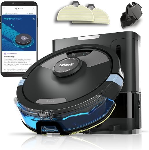 Plus 2-in-1 Self-Empty Robot Vacuum Cleaner & Mop with LiDAR Home Mapping & Edge Cleaning, for Carpet, Hard Floors & Pet Hair, Anti-Allergen, Self-Charging, WiFi/App, Black