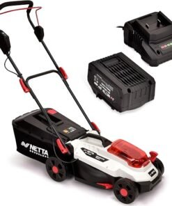 Cordless Lawnmower 20V - Brushless Motor Lawn Mower with 4.0Ah Battery & Charger - 33cm Width, 5 Heights, Mini Lawn Mower for Small Garden - Battery Operated Lawnmower - 30L Box