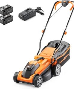24V 34cm Cordless Lawnmower with Spare Battery & Fast Charger