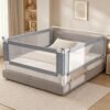 Bed Rail for Toddlers - Adjustable Baby Bed Rail Guard, Kids Safety Bed Rail for King Size Bed (78.7"x78.7"x74.8"-Grey)