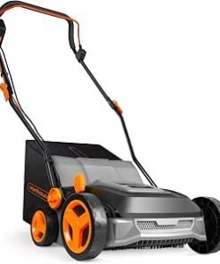 Brush 1800W – Electric Corded Lawn Sweeper Cleaner Machine for Fake Turf – 45L Collection Bag, 10m Cable, 5 Adjustable Heights, 370mm Working Width,...