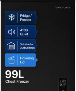 Chest Freezer - Adjustable Feet - Black | Suitable for Kitchens, Outbuildings & Garages - Refrigeration Modes - Easy...
