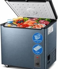 Chest Freezer Small Deep Freezer with Basket & Ice Tray