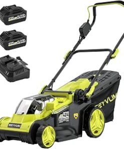 Cordless Lawn Mower with 2×4.0Ah Battery, 45L Collection Bag