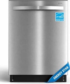 Dishwasher Machine Stainless Steel with Adjustable Racks, 14–16 Place Settings Large Capacity Dish Washer, 8 Wash Programs, Energy Star Certified, Sliver