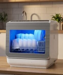 Dishwasher with 152OZ Water Tank, 6 Preset Mode, Dishwasher Machine fits up to 12" plates, Energy Star, 12H Delay Start, Small Dish Washer for Dorm...