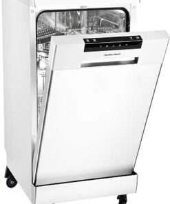 Dishwasher with Wheels, 19in Wide, 8 Place Settings Capacity, White