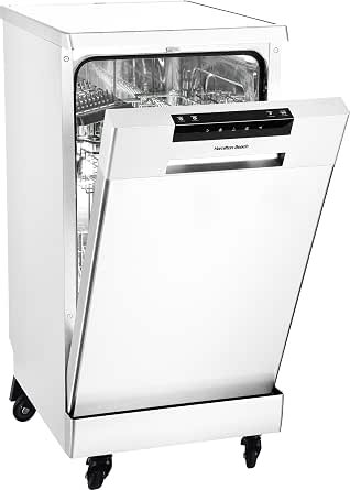 Dishwasher with Wheels, 19in Wide, 8 Place Settings Capacity, White