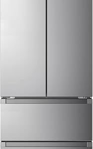 French Door Fridge Freezer 485L, Total No Frost, Silver, 69.4D x 70.4W x 200H cm, E Rated