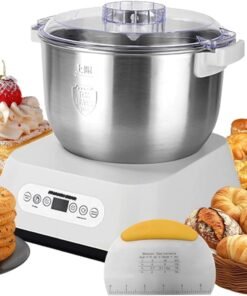 7L Dough Mixer, Stainless Steel Stand Mixer for Baking with Thermostatic Fermentation 25-38℃ & Intelligent Timer, Automatic Kneading Machine for Home Baking, Dough Maker with Split Design