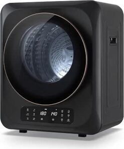 Dryer for Apartment Laundry, Portable Clothes Dryer with 6 Drying Modes, LED Control Panel, Stainless Tub, Mini Compact Dryer for Apartment, RVs, Dorms