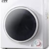 Ft. Clothes Dryer, 1500W Electric Dryers for Clothes, 110V Electric Clothes Dryer with Stainless Steel Drumble for 13.2 lbs. with 4 Automatic Drying Modes (White)