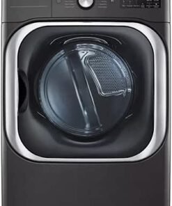 ft. Vented Smart Stackable Gas Dryer in Black Steel with TurboSteam and Sensor Dry Technology