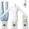 Hands-Free Hot Air Wrinkle Remover and Portable Garment Dryer for Shirts Pants, Inflatable Air Iron with Timer, Compact Clothes Care Machine for Home...