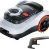 LiDAR Robot Lawn Mower Wire Free with Garage M, LiDAR & Vision Dual Fusion, Auto Mapping, Off-Road Wheels for 45% Slopes, Covers 0.37 Acre (Garage Shipped...