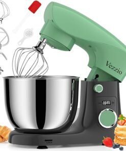 Small Stand Mixer,1500W 10-Speed Food Mixers For Baking, 5.5L Dough Mixer,Easy to use and Lightweight,Food Mixer For Baking,Cake And Most Home Cooks(Silver)