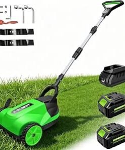 Mower, Mini Cordless Lawn Mower with 2x4.0Ah Batteries