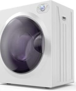 Portable Clothes Dryer, 1400W Fast Drying Front Load Tumble Laundry Dryer with Stainless Steel Tub & LCD Control Panel Six-Mode for Apartment, Home, Dorm