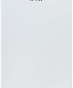 94L Small Under Counter Fridge with Recessed Handle, Adjustable Thermostat, Reversible Door, Interior Light - White