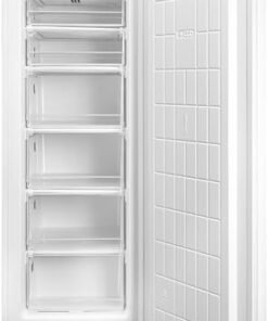Tall White Freestanding Upright Freezer, E Rated, 6 Large Freezer Drawers, Reversible Door, 2 Years Parts and Labour Guarantee