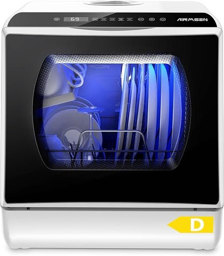 Mini Table Top Dishwasher - Upgraded 6 Programs