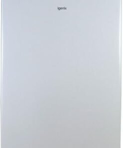Freestanding Under Counter Larder Fridge with 2 Adjustable Glass Shelves, 1 Salad Drawer with Shelf On Top, Reversible Door, 131 Litre Capacity, 55 cm Wide