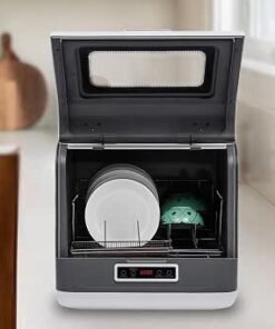 with 8L Built-In Water Tank, 3 Washing Modes,White