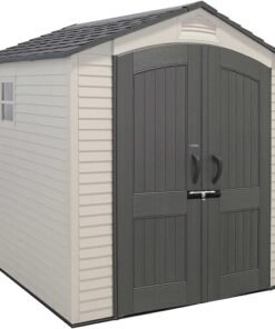 60190 7 x 7ft Heavy Duty Plastic Shed, Beige